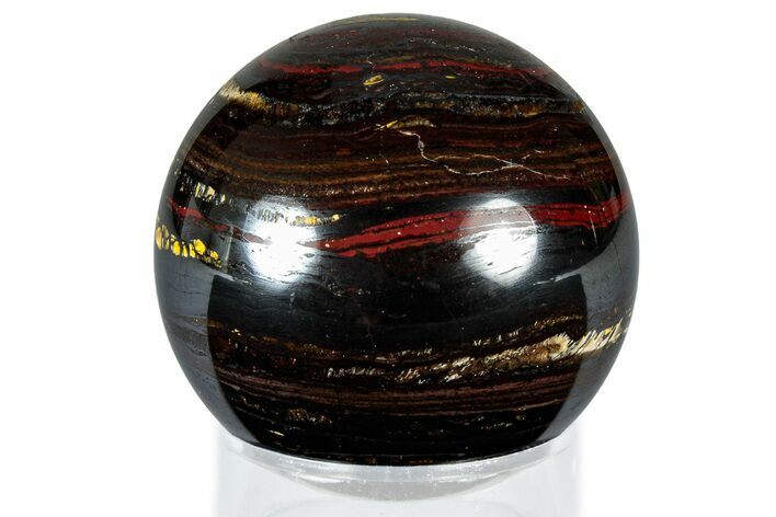 Polished Tiger Iron Stromatolite Sphere - Billion Years #309003